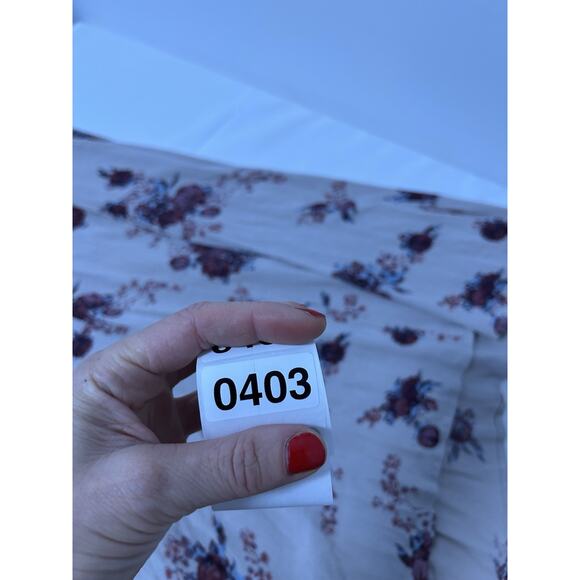 Free People Tree Swing Mini Dress Cream Floral Boho Tunic Coquette Cottage Fairy - Picture 9 of 10